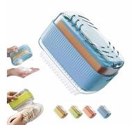Foaming Soap Box with Roller Bubble Case for Laundry Multi Functional Soaps Box Scrubber with Roller Bubble Case,with Rollers,Keeps The Dry (1pc-D)
