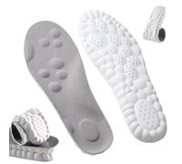 Foamr Semelles de massage pour homme et femme - Confort antidérapant 4D - Mousse à mémoire de forme respirante (gris, 43-44)