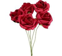 Foamrose Rouge Ø4cm 48 pcs - Roses artificielles pour la décoration, mariage, fête des mères, Saint Valentin, DIY bricolage