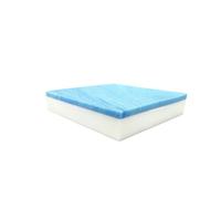FoamRush Coussin carré en mousse à mémoire de forme en gel frais de 15,2 x 66 x 66 cm, fermeté moyenne (coussin de chaise, carré en mousse, chaises de salle à manger, canapé, canapé, coussin de siège