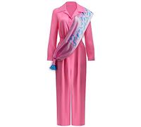 Foanja Déguisement Barbies Adulte Cosplay Film Barbies Ken Vintage Étoile Outfit Cheerleaders Uniforme Jumpsuit avec Accessoires pour Fancy Dress Halloween Carnaval Anniversaire Fête Costume