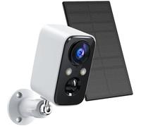 FOAOOD Wireless Outdoor WiFi Surveillance Camera with Solar Panel,WiFi Surveillance Camera with Color Night Vision, Human PIR Detect