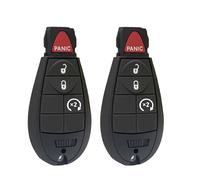 FoBik Porte-clés de rechange compatible avec Dodge Ram 1500 2013 2014 2015 2016 2017 2018 2019 2020 2021 2500 3500 4500 5500 2013-2018 Entrée sans clé Lot de 2 télécommandes (FCC ID : GQ4-53T)