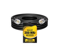 Foboiu Câble coaxial RG8x de 18,3 m, câbles d'antenne CB, PL259 UHF mâle-mâle, câble coaxial CB 50 Ohm, y compris 9,1 m/12,2 m/15,2 m/18,3 m/21,3 m/24,4 m/30,5 m pour radios, analyseurs d'antenne