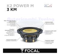 FOCAL 3KM Midrange Série K2 POWER M (Unique) Driver 80Mm 120W 60W.Rms