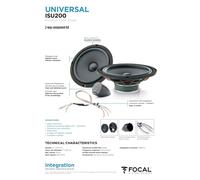 Focal ISU 200 Kit 2 Voies Woofer 20Cm Profondeur Réduite 63.5 Mm 160 WATT
