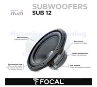 FOCAL SUB12 Caisson De Basses De 12" - 30Cm De 4 Ohm 600W 300 Wrms