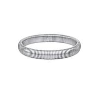FOCALOOK Bracelet Élastique Femme en Acier Inoxydable/Plaqué Or, Cuff Bracelet Ajustable Chaîne Maille Oméga 10mm de Large