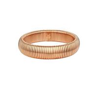FOCALOOK Bracelet Élastique Femme Plaqué Or Jaune, Cuff Bracelet Souple Ajustable Chaîne en Maille Oméga Largeur de 16mm