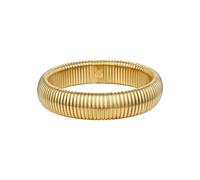 FOCALOOK Bracelet Femme Élastique en Acier Inoxydable/Plaqué Or, Cuff Bracelet Ajustable Chaîne Maille Oméga 16mm de Large