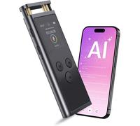 Focase Enregistreur Vocal Ai 64 Go Avec Lecture,Activation Vocale,Transcription Et Résumé,Traduction,Contrôle Par Application Avec Chat Gpt,Dictaphone En Alliage D'Aluminium,Enregistreur Audio