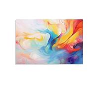 FOCCAR Affiches sur toile imprimée avec éclaboussures colorées apaisantes - Impressionnisme - Esthétique - Décoration murale abstraite pour salon, chambre à coucher