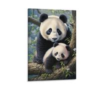 FOCCAR Impression sur toile motif panda chaud - Décoration murale moderne pour la maison