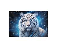 FOCCAR Poster sur toile imprimé tigre fantastique pour décoration murale de salon, chambre à coucher