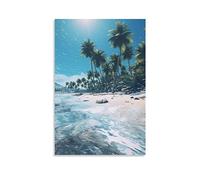 FOCCAR Summer Sea Breeze Toile murale classique plage cocotier océan affiche décoration murale art pour la maison chambre œuvre d'art