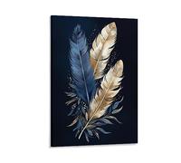 FOCCAR Toile murale art rêve plume décorations murales pour salon abstrait paon oiseau plume aquarelle accrocher photos mur oeuvre d'art