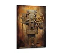 FOCCAR Toile murale projecteur de film pour décoration murale de salon, cinéma, bobines de film américain, œuvre d'art à suspendre