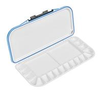 FOCCTS Palette de Peinture Aquarelle 18 Emplacements, Palette Plastique Portable pour Peinture Aquarelle, Acrylique et Peinture à l'huile (Bleu) 270 * 128 * 25mm