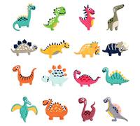 Focenat 16Pcs Patch Thermocollant Dinosaure, Ecusson Thermocollant Enfant, Patches à Repasser, Ecusson a Coudre, Patchs de Réparation pour Vêtement T-shirt Jeans Veste Sacs À Dos DIY