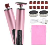 Focenat 2 en 1 Râpe Electrique Anti-Callosités pour Les Pieds, 6 Vitesses Pédicure Electrique avec 30 Pads Remplaçables, Ponceuse Pied, Pedicure Râpe Pied pour Callosités, Peaux mortes