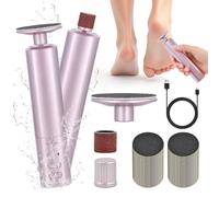 Focenat 2 en 1 Rapeuse Pieds Électrique, Ponceuse Pied, Râpe à Pieds Rechargeable avec 6 Vitesses Réglables, Râpe Électrique pour Pieds Professionnelle pour Peaux Mortes et Fissurées