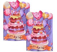 Focenat 2 Gâteau Chaise Dos Couvre, Housse de Chaise pour Gâteau d'anniversaire, d'anniversaire Housse De Chaise, Décoration d'anniversaire Birthday Chair Cover pour Enfants, Adolescents
