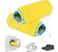 Focenat 2 pièces Sac lavage chaussures,Sac à chaussures Nettoyage à 360°,Sac de lavage pour chaussures,Sac chaussure machine a laver,Convient à Toutes les Chaussures et Machines à Laver (Jaune)