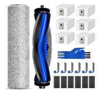 Focenat 21 Pièces Kits d'accessoires pour aspirateur Ecovacs Deebot X9 Pro Omni/X9 Pro,1 Brosse Principale,1 Rouleau serpillère,6 Sacs à poussière,6 filtres,6 brosses latérales,1 Brosse de Nettoyage
