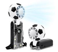 Focenat 3 en 1 Mini Ventilateur Portable,Mini Ventilateur à Main,Hand Fan,avec Fonction de Refroidissement,6 Vitesses,Avec Lanière,4000mAh,pour Bureau,Voyages,Maquillage,Camping (Nero)