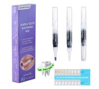 Focenat 3 pièces Violet Stylo de Blanchiment des Dent, Gel deBlanchiment des Dentes,Stylo Nettoyage Dents, Kit Blanchiment Dentaire, Soins des Dentsblanchiment,élimination Efficace Des Taches,Menthe