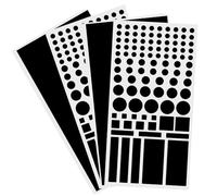 Focenat 4 Feuilles Light Dimming Sticker, 50%-80% et 100% Autocollants de Blocage de la Lumière, Couvercles À Led Atténuants de Lumière, Feuilles De Gradation De Lumière Pour Routeurs et Électroniques