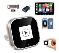 Focenat Adaptateur carplay sans Fil,Car Play sans Fil,Cle carplay sans Fil,Plug and Play,Wi-FI 5,8GHz,Convertir Filaire en sans Fil,Compatible avec Les Voitures à partir de 2016 et iOS 10+ Android11+