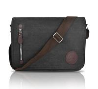 Focenat Besace Homme en Toile, 14 pouces Hommes Sacs d'épaule Sac Bandoulière Rétro, Sacoche Homme Bandouliere, Besace pour Voyage Loisir Bureau Quotidien, Sac à Bandoulière en Toile pour Hommes