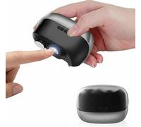 Focenat Coupe-Ongles Électrique 3 en 1, Coupe Ongles Automatique avec Polissage et Lumière LED, Rechargeable USB, Portable Lime a Ongle Électrique pour Bébés, Adultes, Personnes Âgées (Gris)