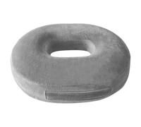 Focenat Coussin de Siège Gonflable, Coussin Coccyx, Cushion de Chaise Donut, Coussin Ergonomique Assise, Coussin Orthopédique Rond, Coussin Hemorroide pour Bureau, Voiture, Gris, 38 x 30 x 7 cm