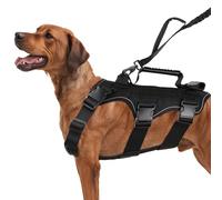 Focenat Harnais Chien Anti Traction,Harnais Tactique Respirant,Harnais de Soutien Multi-Usage,Harnais Anti-Fugue,pour Chien Moyen,Large