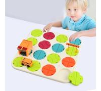 Focenat Jeu de Construction Logique pour Enfants, Jeu de Puzzle Circuit avec Voiture, Jouet Éducatif Puzzle de Route, STEM Montessori Cadeau pour Garçons et Filles 3 Ans