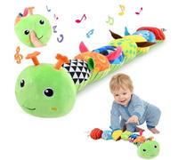 Focenat Jouet Bebe 0 3 6 Mois, Jouet Bébé Peluche Chenille Musicale, Peluche Chenille Musicale, Jouets Sensoriel Bebe, Cadeau Naissance Garcon Fille