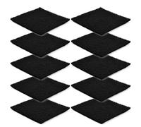 Focenat Lot de 10 filtres à compost - Filtre à charbon actif pour composteur de déchets de cuisine - Filtre à charbon bio - Carré - 14 cm - Filtre anti-odeurs pour poubelle bio