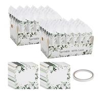 Focenat Lot de 60 cônes à confettis de mariage vintage avec porte-cônes à confettis, pour décoration d'anniversaire, fête, bonbons, chocolat