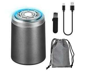 Focenat Mini Rasoir électrique Portable, Rasoir Electriques Hommes, IPX7 Étanche, Rasoir Homme Wet & Dry, USB Rechargeable, Mini Electric Shaver, Portable Tondeuse à Barbe