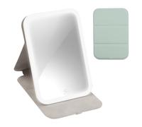 Focenat Miroir Maquillage Lumineux à Rotation 360°,Miroir Coiffeuse LED Réglable Miroir pour Coiffeuse 3 Couleurs Miroir avec Lumiere de Maquillage Cosmétiques pour Bureau/Voyage/Coiffeuse (Vert)