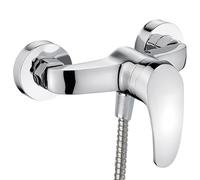 Focenat Mitigeur Monocommande Douche, Robinet Douche Universel Filetage G1/2, Mitigeur de Douche Laiton, Robinet à Montage Mural, Sortie D'eau Vers le Haut en 1/2" Adaptée aux Colonne de Douche