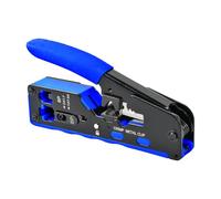 Focenat Outil de Sertissage Kit,Ensemble de Connecteurs de Câble à Sertir,Pince à cosse de câble,Pince à sertir à dénuder double modulaire,Mini pince à dénuder für Cat5/Cat7/8P,/6P