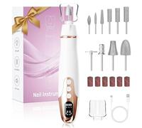 Focenat Ponceuse pour Ongles Professionnel 35000 tr/min, Kit Manucure Pédicure Électrique Sans Fil avec 10 Embouts, 10 Vitesse Réglable, Écran LED, USB Rechargeable, pour Ongles en Gel et Acrylique