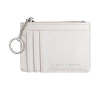 Focenat Porte Monnaie Femme, Slim Porte Carte de Crédit, Minimaliste Portefeuille, Petit Portefeuille avec 8 Cartes et Zip Porte-Monnaie pour Cadeau, Femme, Fille (Argent)