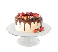 Focenat Présentoir à Gâteau Rond, Plateau à Gâteau en Céramique Blanc, Présentoir à Cupcakes, Présentoir Buffet, Présentoir Gateau, pour Mariage, Anniversaire, Thé de l'Après-Midi, Fête Prénatale