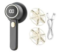 Focenat Rasoir Anti-Bouloche Électrique, Appareil Coupe Peluche avec Écran LED, 6 Lames & 2 Vitesses Réglables, Rasoir Peluche bouloche Idéal pour Vêtements Canapés Couvertures Rideaux (Gris)