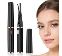 Focenat Recourbe Cils Chauffant Électrique Rechargeable, 3 Température Réglable, Double Face Clip et Peigne, Chauffage Rapide, Portable, Longue Durée pour Cils Naturels et Faux