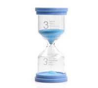 Focenat Sablier Coloré 3/5/10 Minutes - Horloge de Sable Enfant, Minuterie Cuisine pour Brossage Dents, Douche, Jouet, École, Bureau (3 Minutes)